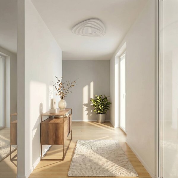Lampa sufitowa LED Rebeka Lindby, możliwość ściemniania, biały / opal, salon / jadalnia, metal, nowoczesny