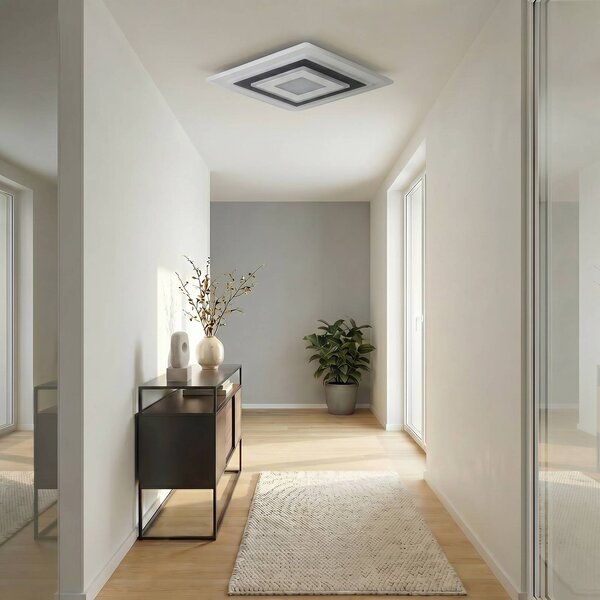 Lampa sufitowa LED Rebeka Lindby, możliwość ściemniania, biały / opal, salon / jadalnia, tworzywo sztuczne, nowoczesny