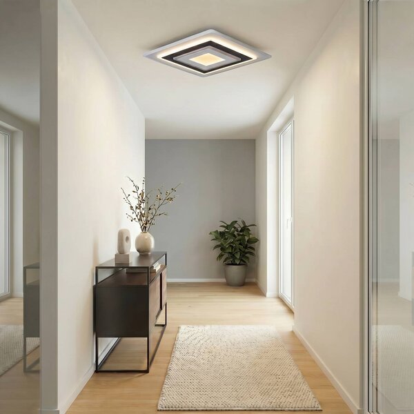 Lampa sufitowa LED Rebeka Lindby, możliwość ściemniania, biały / opal, salon / jadalnia, tworzywo sztuczne, nowoczesny