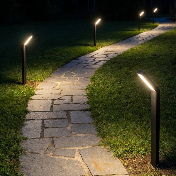 Briloner Lampa z grotem ziemnym LED 3796015, czarna, tworzywo sztuczne, CCT 3796015, czarny, aluminium, nowoczesny