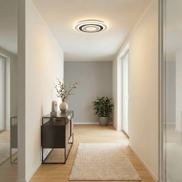 Lampa sufitowa LED Rebeka Lindby, możliwość ściemniania, biały / opal, salon / jadalnia, tworzywo sztuczne, nowoczesny