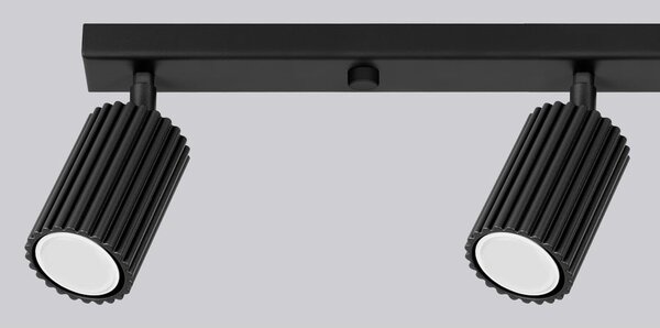 Czarna lampa punktowa 6,5x81 cm Gleam – Sollux