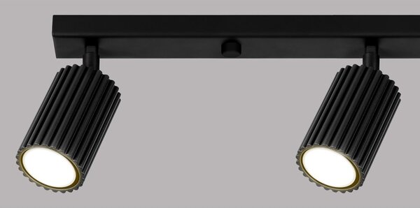 Czarna lampa punktowa 6,5x81 cm Gleam – Sollux