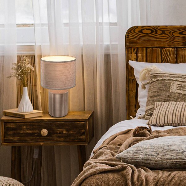 Briloner Lampa stołowa Ino, brązowy / rdzawy, salon / jadalnia, ceramika