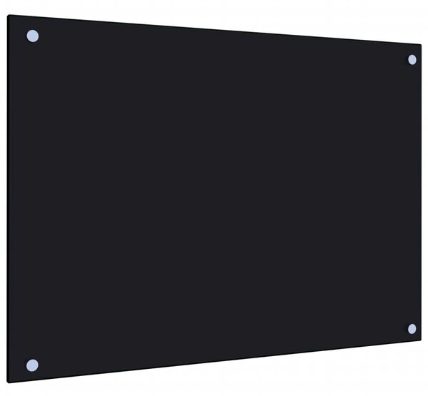 Panel ochronny do kuchni, czarny, 70x50 cm, szkło hartowane