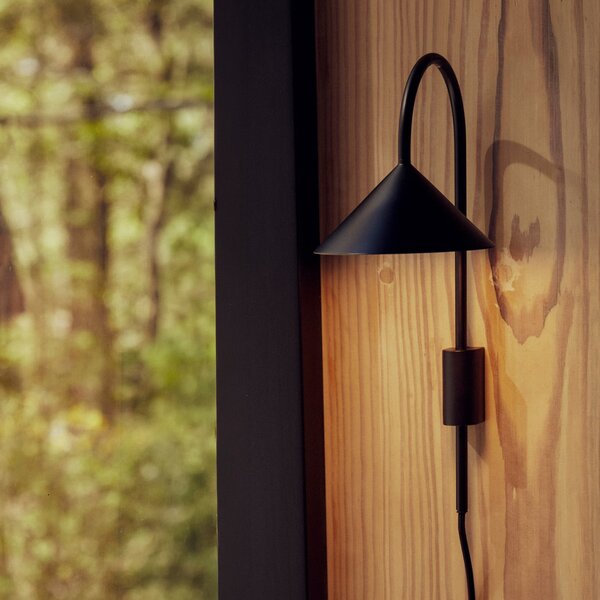 Lampa Ścienna FRANDSEN, Grasp, czarny, przedpokój, metal, design