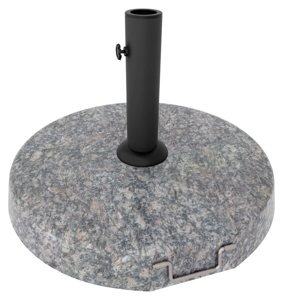 Kamień - Okrągła podstawa parasola ogrodowego Ø45 cm 25 kg z szarego kamienia