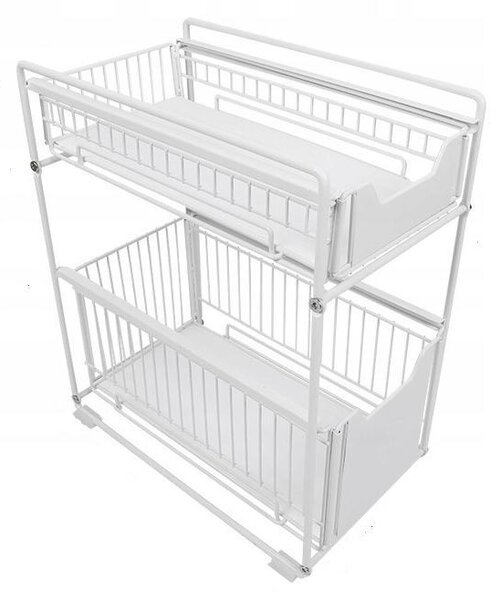 Organizer Pod Zlew Kuchnia Łazienka Składany 22Cm Biała