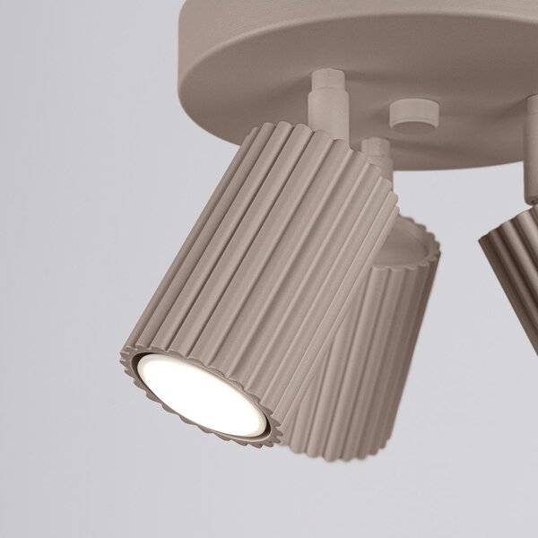 Szarobrązowa metalowa lampa punktowa Gleam – Sollux
