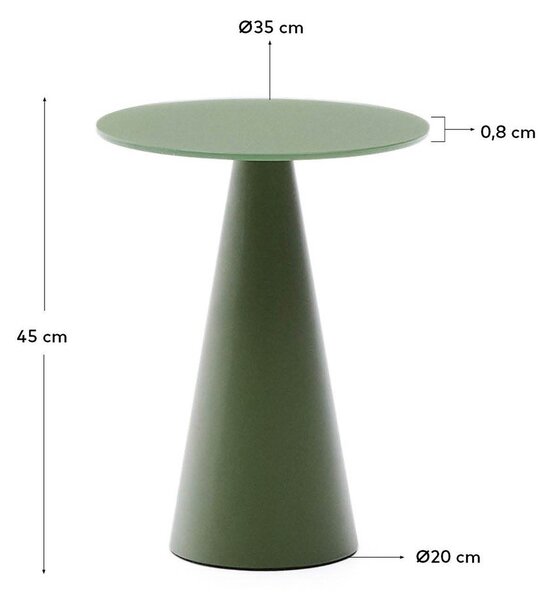 Okrągły stolik ze szklanym blatem ø 35 cm Wilshire – Kave Home