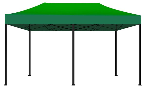 Namiot ogrodowy/altana Kebon 3x6m wodoodporny, składany, na targi i targi, zielony