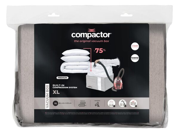 Szary pojemnik próżniowy Compactor Oxford, 210 l