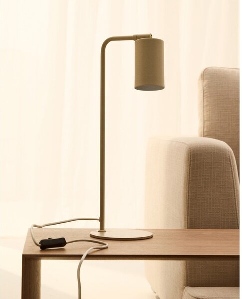 Beżowa metalowa lampa stołowa (wysokość 49 cm) Manie – Kave Home