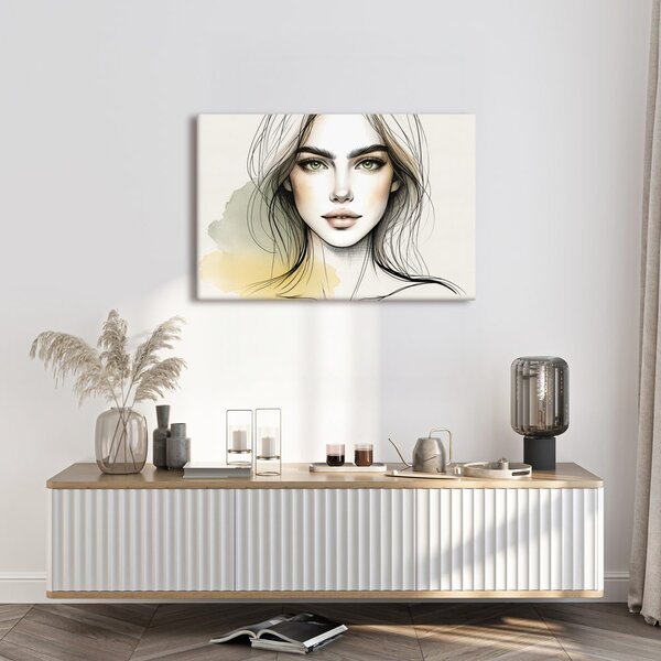 Obraz portret kobiety z wyrazistymi oczami