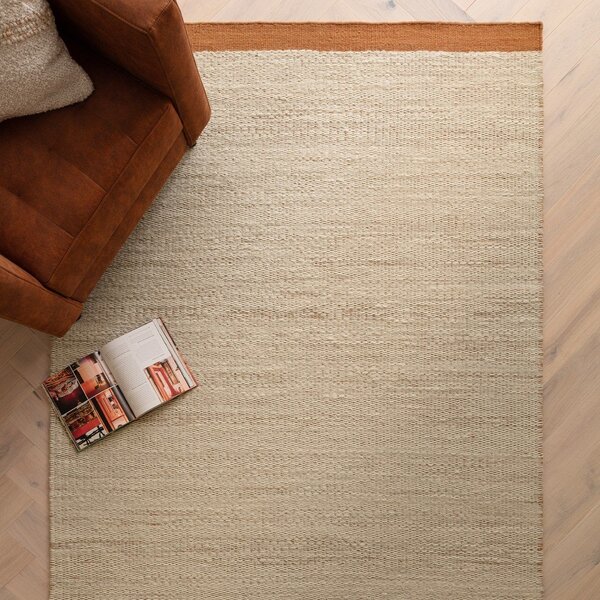 Kremowy/w kolorze terakoty wełniany dywan tkany ręcznie 120x170 cm Lima Rust – Asiatic Carpets