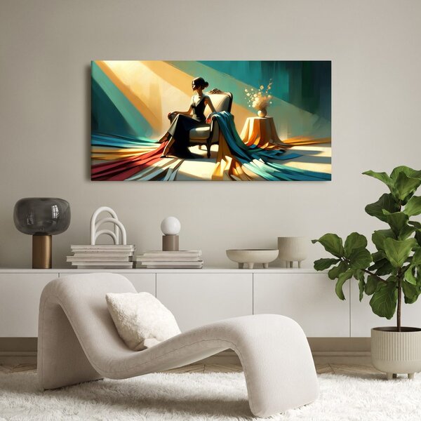 Obraz kobieta w feerii barw