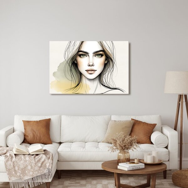 Obraz portret kobiety z wyrazistymi oczami
