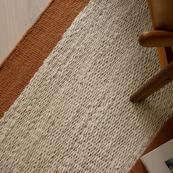 Kremowy/w kolorze terakoty wełniany dywan tkany ręcznie 120x170 cm Lima Rust – Asiatic Carpets