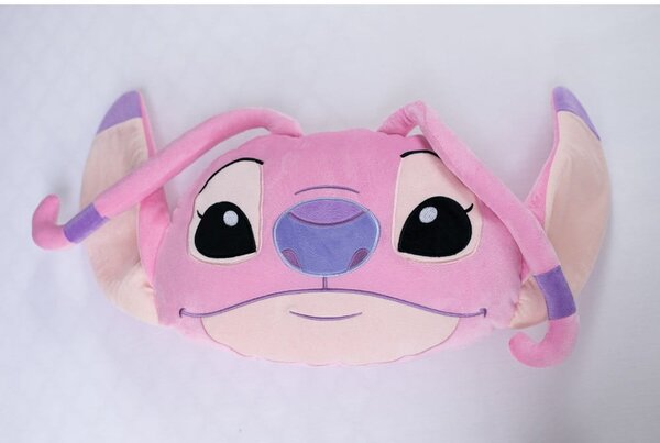 Polarowa poduszka dziecięca 41x32 cm Lilo and Stitch "Angel Pink" – Jerry Fabrics