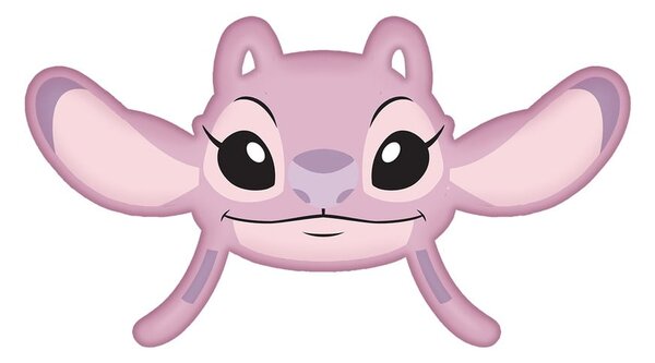 Polarowa poduszka dziecięca 41x32 cm Lilo and Stitch "Angel Pink" – Jerry Fabrics
