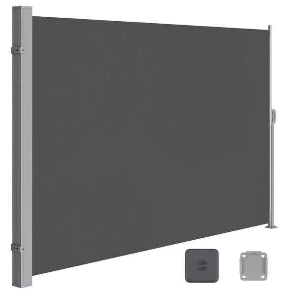 Markiza boczna HORIZON na taras, 180x450cm, szary SongmicsHome