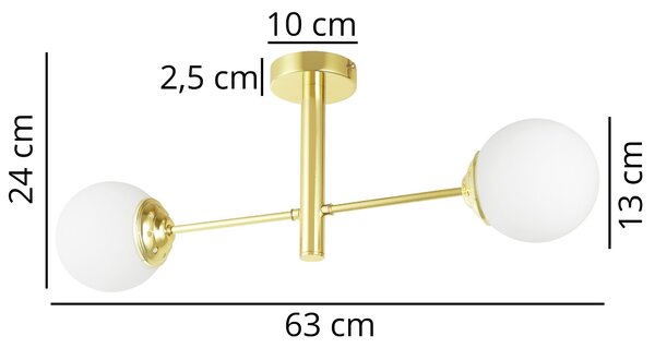 NOWOCZESNA LAMPA SUFITOWA WISZĄCA KLASYCZNE ZŁOTO FINO W2