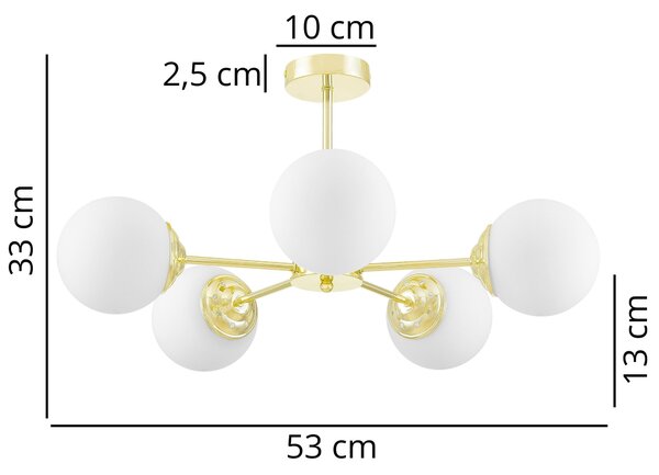 NOWOCZESNA LAMPA WISZĄCA KLASYCZNE ZŁOTO FINO RING W5