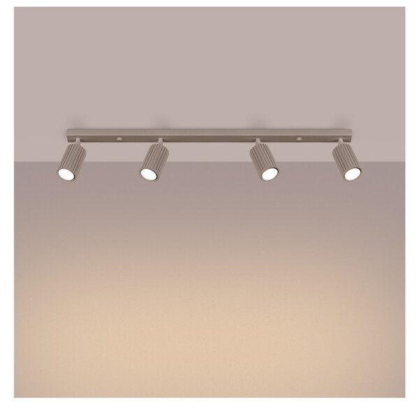 Szarobrązowa metalowa lampa punktowa 6,5x81 cm Gleam – Sollux