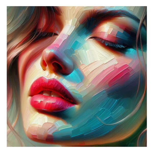 Obraz abstrakcyjny portret kobiety