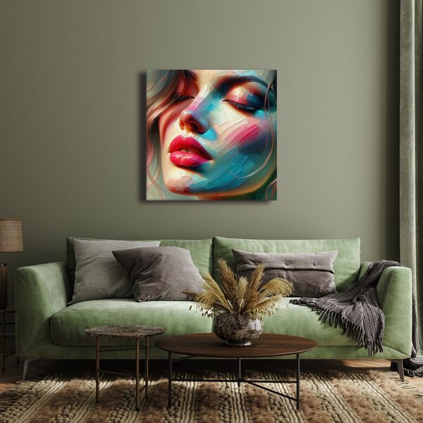 Obraz abstrakcyjny portret kobiety