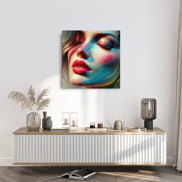 Obraz abstrakcyjny portret kobiety