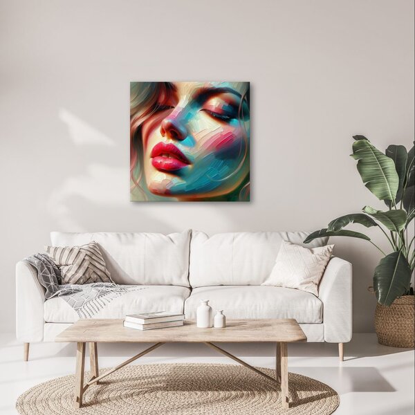 Obraz abstrakcyjny portret kobiety