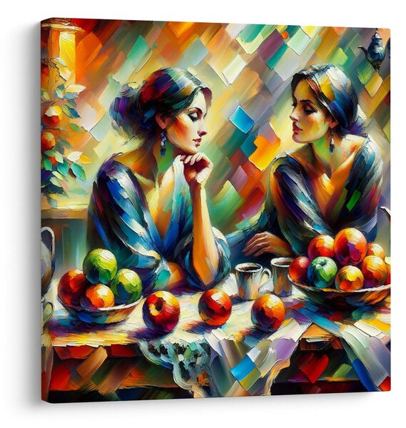 Obraz odbicie w lustrze z owocami