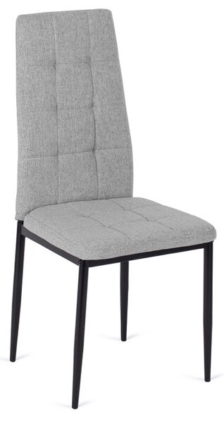 Zestaw 6x Krzesło Tapicerowane do Jadalni TEX Szare Nowoczesne Loft