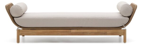 Sofa ogrodowa z litego drewna akacjowego w naturalnym kolorze Catalina – Kave Home