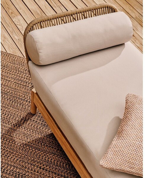 Sofa ogrodowa z litego drewna akacjowego w naturalnym kolorze Catalina – Kave Home