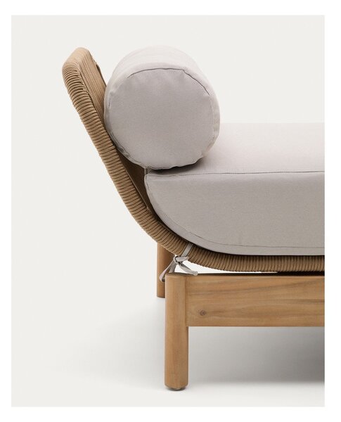 Sofa ogrodowa z litego drewna akacjowego w naturalnym kolorze Catalina – Kave Home