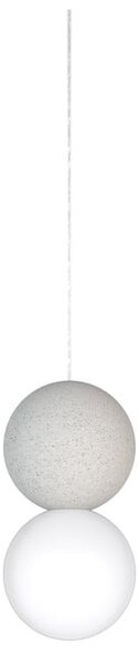Szara lampa wisząca SULION Creta, wys. 150 cm