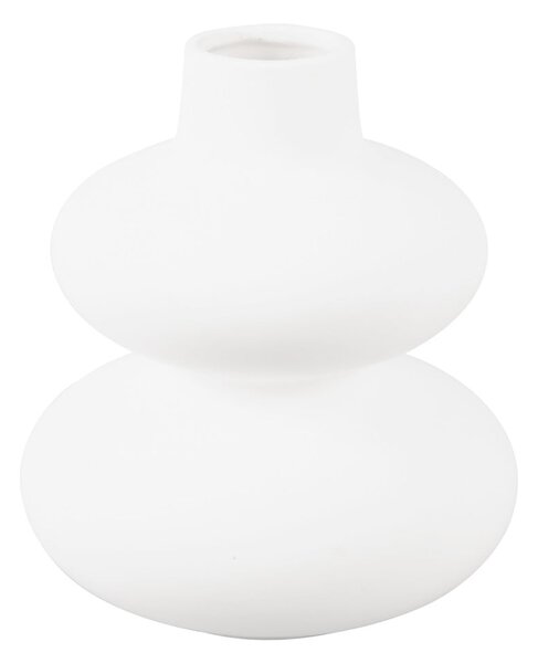 Biały ceramiczny wazon Karlsson Circles, wys. 19,4 cm