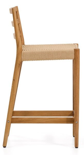 Hoker z litego drewna dębowego w naturalnym kolorze (wysokość siedziska 65 cm) Analy – Kave Home