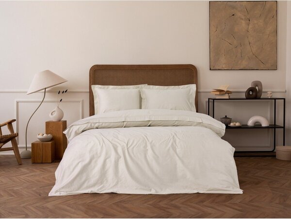 Beżowa pościel dwuosobowa z satyny bawełnianej 240x220 cm Elegant – Mijolnir