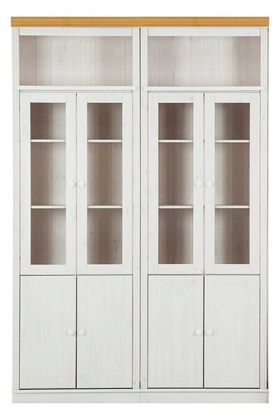 Biała witryna z litego drewna sosnowego 148x223 cm Anita – Støraa