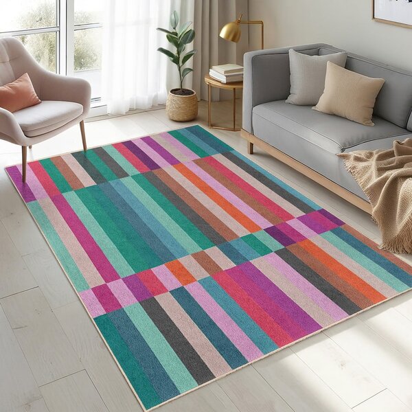 Turkusowy chodnik odpowiedni do prania 60x230 cm Acid Rain – Mila Home