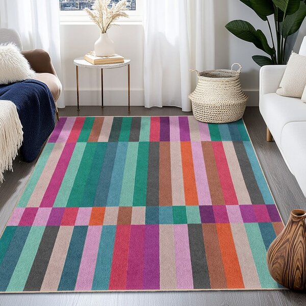 Turkusowy chodnik odpowiedni do prania 60x230 cm Acid Rain – Mila Home