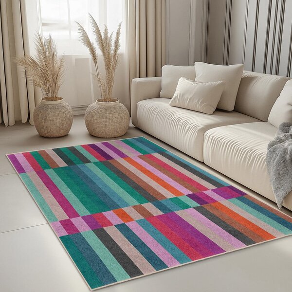 Turkusowy chodnik odpowiedni do prania 60x230 cm Acid Rain – Mila Home