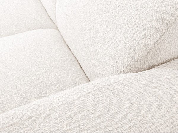 Biały narożnik z materiału bouclé (prawostronny) Molino – Micadoni Home