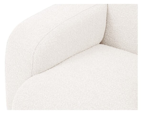 Biały narożnik z materiału bouclé (prawostronny) Molino – Micadoni Home