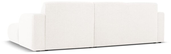 Biały narożnik z materiału bouclé (prawostronny) Molino – Micadoni Home