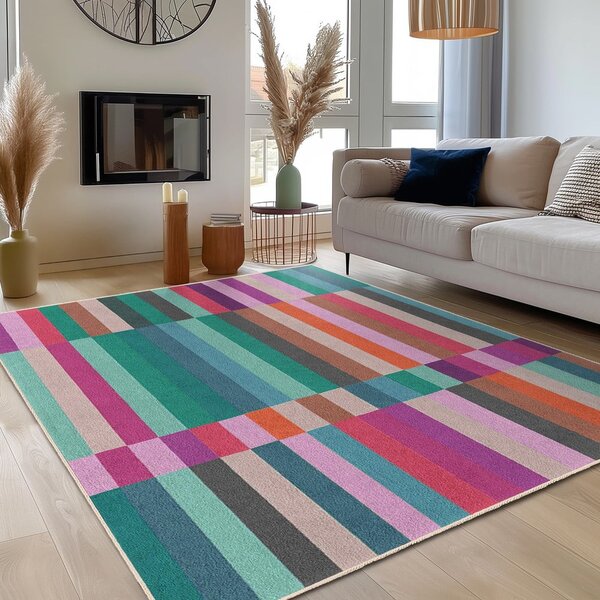 Turkusowy chodnik odpowiedni do prania 60x230 cm Acid Rain – Mila Home