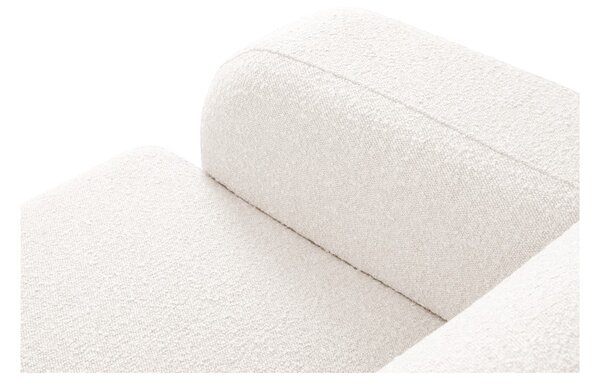 Biały narożnik z materiału bouclé (prawostronny) Molino – Micadoni Home